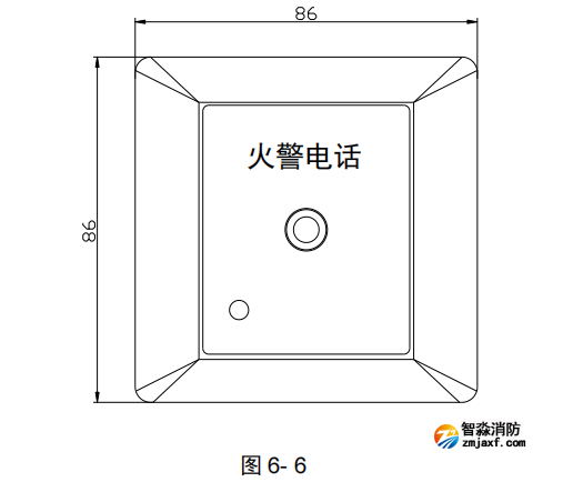 海灣GST-LD-8312型消防電話插孔示意圖